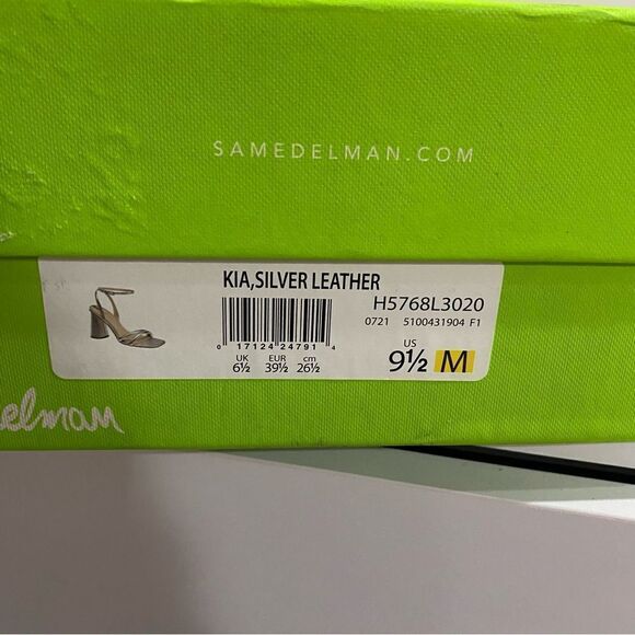 Sam Edelman Women's Kia Sandal Soft Silver Smooth Leather Size 9.5 - Picture 4 of 8